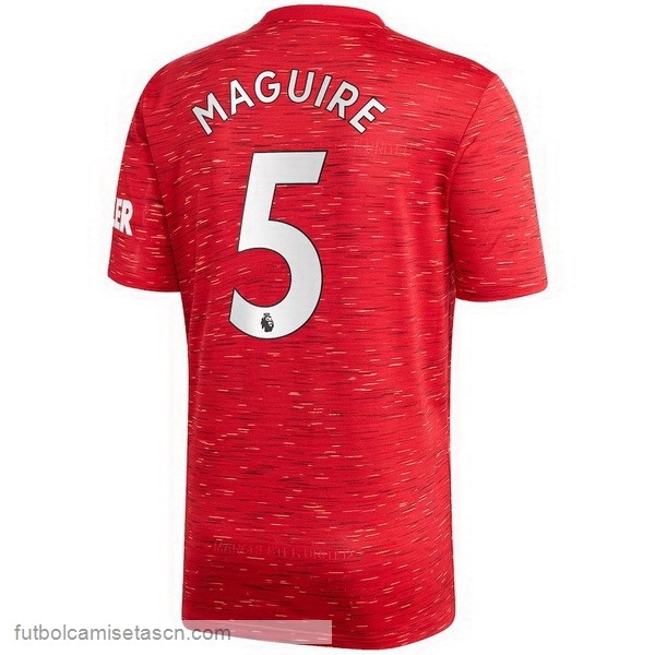 Camiseta Manchester United NO.5 Maguire 1ª 2020/21 Rojo